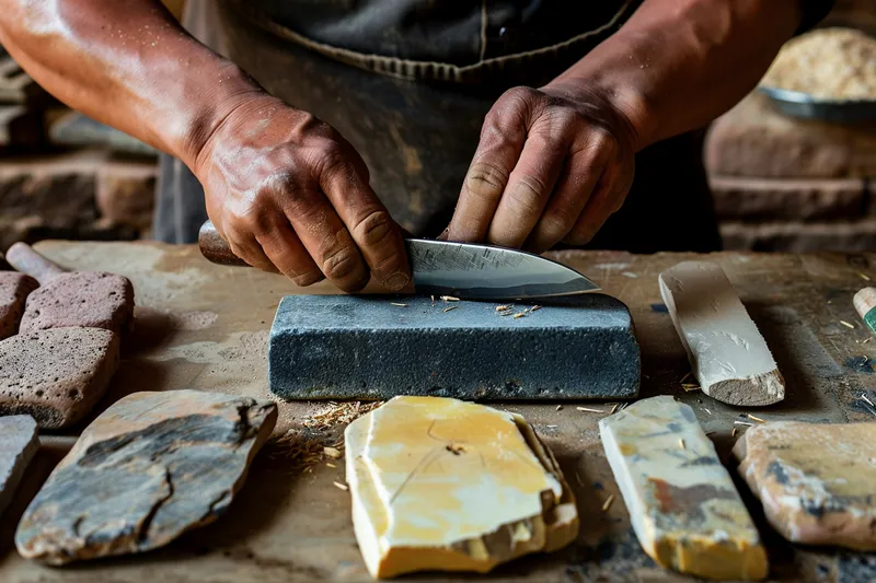 piedra para afilar cuchillos